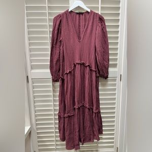 Zara Burgundy/Maroon Dress